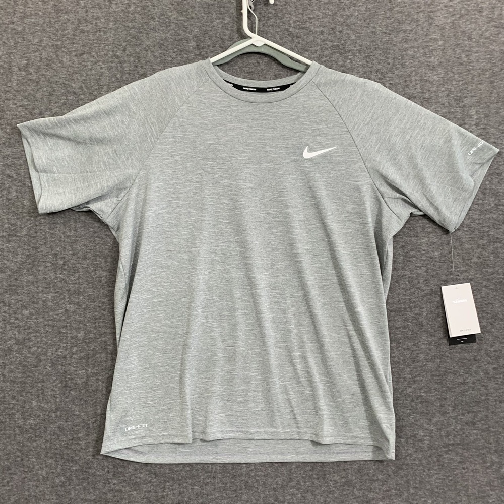 NWT Nike Essential Dri-Fit Men XL Short Sleeve Hydroguard Swim Guard Shirt NESSA